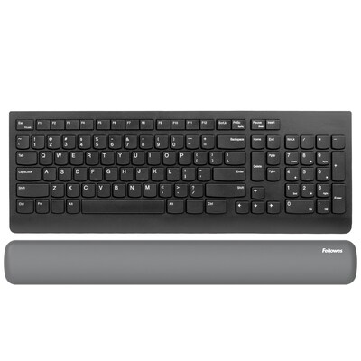 Fellowes Breyta Silicone Keyboard Wrist Rest, Gray (100145416)