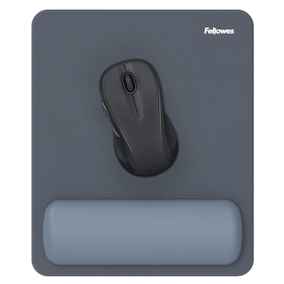 Fellowes Breyta Foam Mouse Pad/Wrist Rest Combo, Blue (100145421)