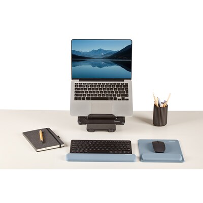 Fellowes Breyta Foam Mouse Pad/Wrist Rest Combo, Blue (100145421)