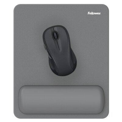 Fellowes Breyta Foam Mouse Pad/Wrist Rest Combo, Gray (100145420)
