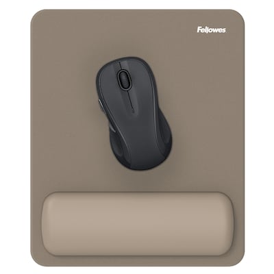 Fellowes Breyta Foam Mouse Pad/Wrist Rest Combo, Sand (100145443)