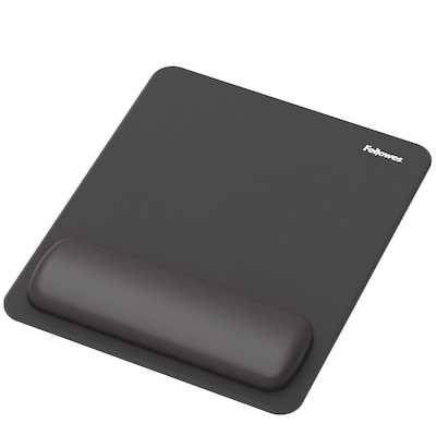 Fellowes Breyta Foam Mouse Pad/Wrist Rest Combo, Black (100145418)