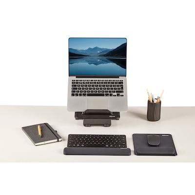 Fellowes Breyta Foam Mouse Pad/Wrist Rest Combo, Black (100145418)