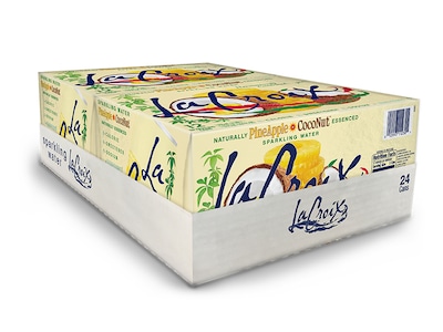 Lacroix Pineapple Coconut Sparkling Seltzer Water, 12 oz., 24 Cans/Carton (15021925)