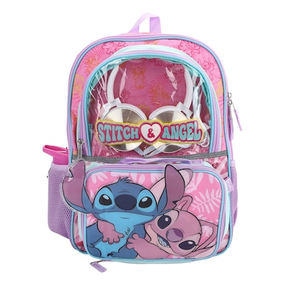 Bioworld Kids 4-Piece Stitch Backpack Set, Large, Pink, 4 (B1G85MDDSCSB00)