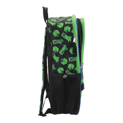 Bioworld Kids 5-Piece Minecraft Backpack Set, Large, Green (B1Y85U4MNCSB00)