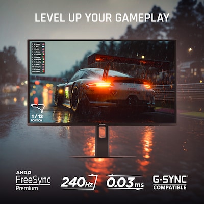 ViewSonic 27" FHD 240Hz OLED G-Sync Compatible Gaming Monitor, Black (VX2738-2K-OLED)