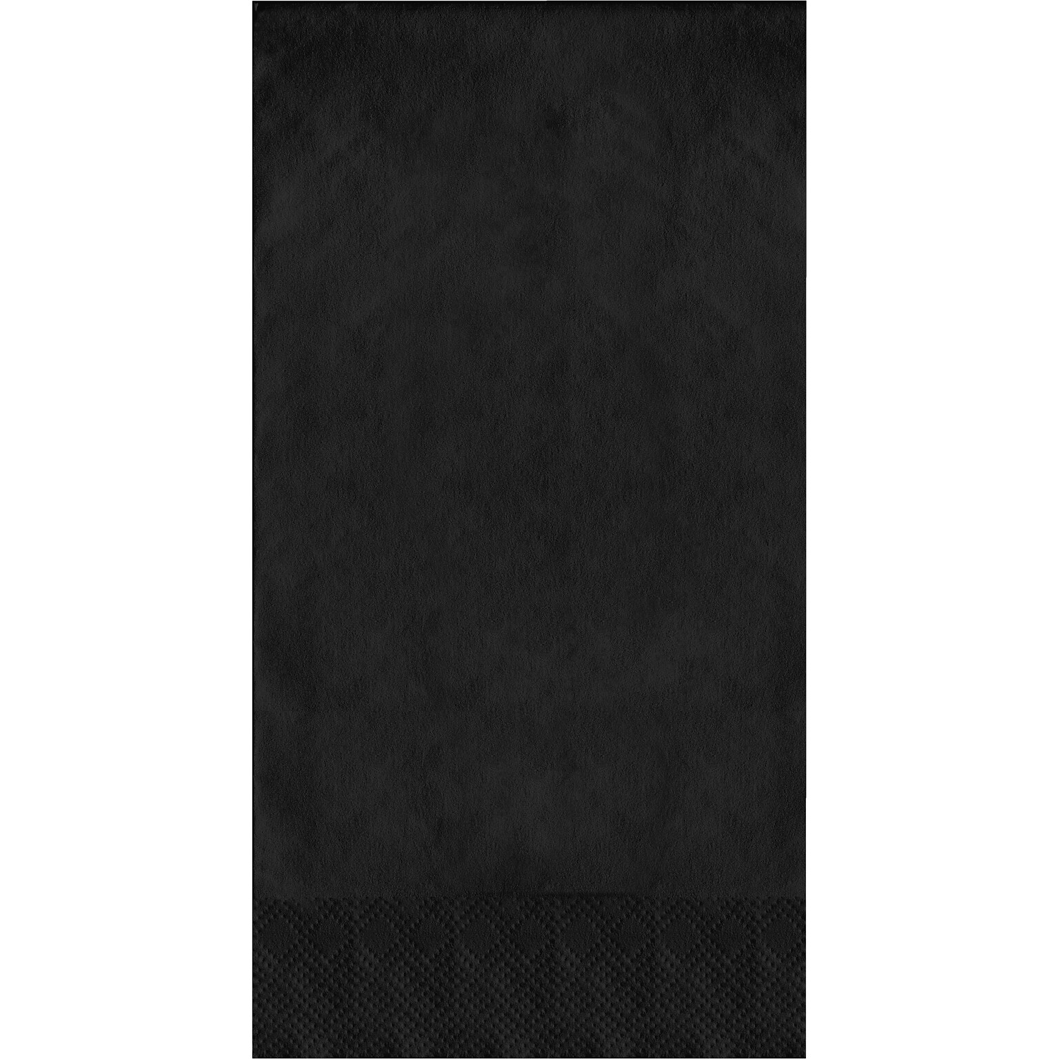 Creative Converting Touch of Color Guest Towel, 3-ply, Black, 192 Napkins/Carton (95134)