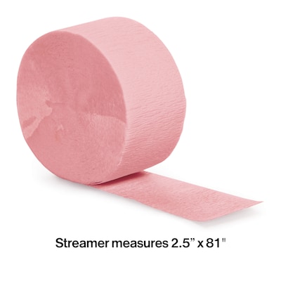 Creative Converting Touch of Color Streamer, Classic Pink, 12/Pack (078200)