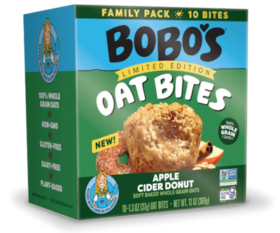 Bobos Gluten Free Apple Cider Donut Oat Bites, 1.3 oz., 10/Pack (559-D)