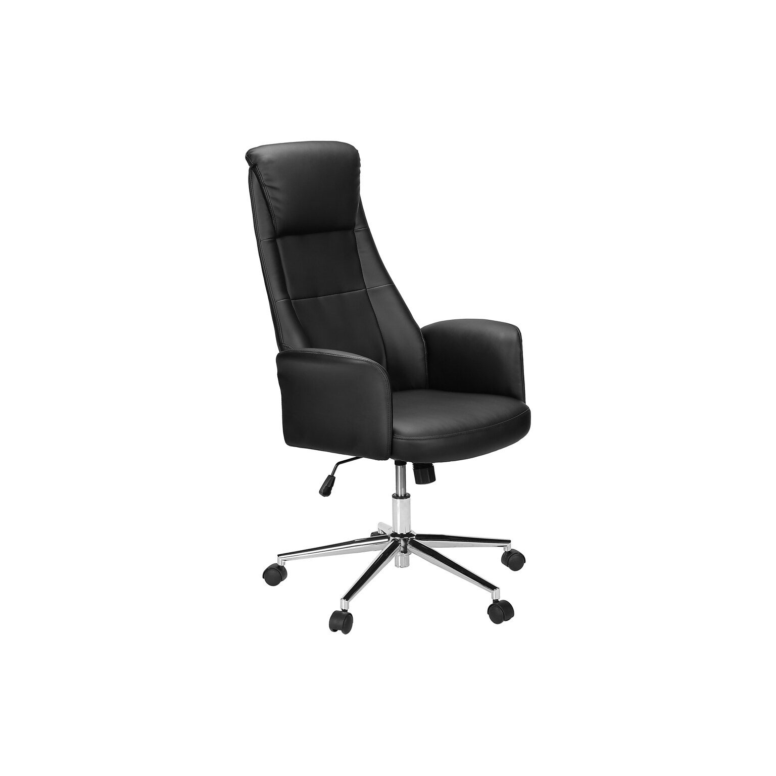 Monarch Specialties Inc. Ergonomic Faux Leather Swivel Executive Chair, Black (I 7344)