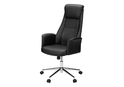 Monarch Specialties Inc. Ergonomic Faux Leather Swivel Executive Chair, Black (I 7344)