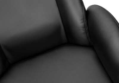 Monarch Specialties Inc. Ergonomic Faux Leather Swivel Executive Chair, Black (I 7344)