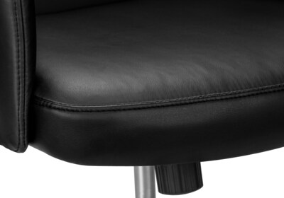 Monarch Specialties Inc. Ergonomic Faux Leather Swivel Executive Chair, Black (I 7344)