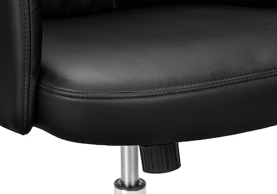 Monarch Specialties Inc. Ergonomic Faux Leather Swivel Executive Chair, Black (I 7323)