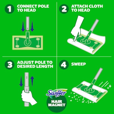 Swiffer Hair Magnet Deluxe Starter Kit, Green (23660)