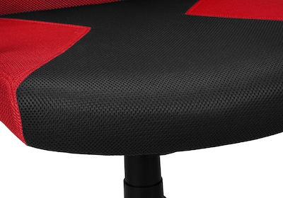 Monarch Specialties Inc. Ergonomic Mesh Swivel Computer and Desk Chair, Red/Black (I 7357)