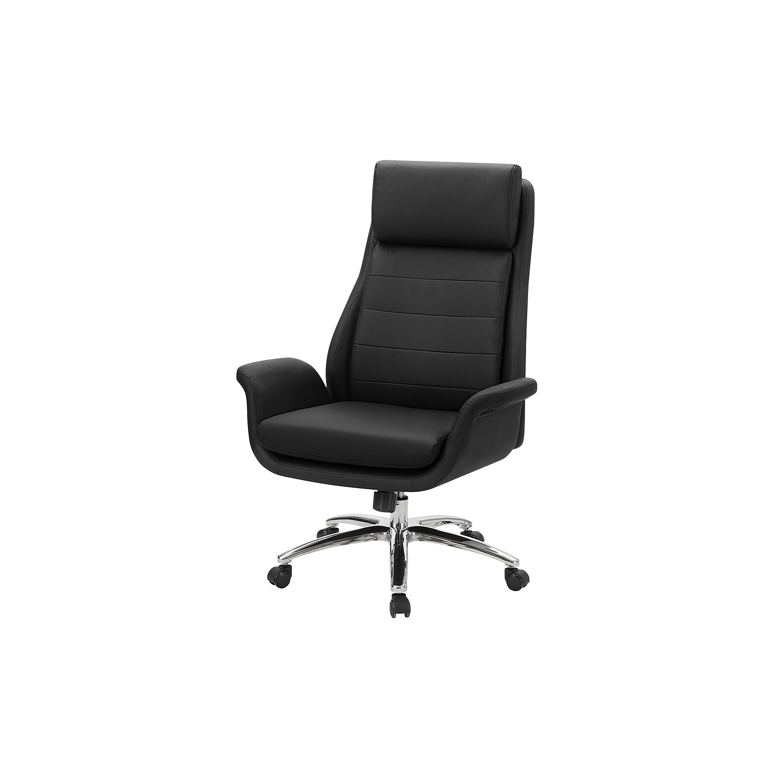 Monarch Specialties Inc. Ergonomic Faux Leather Swivel Executive Chair, Black (I 7253)
