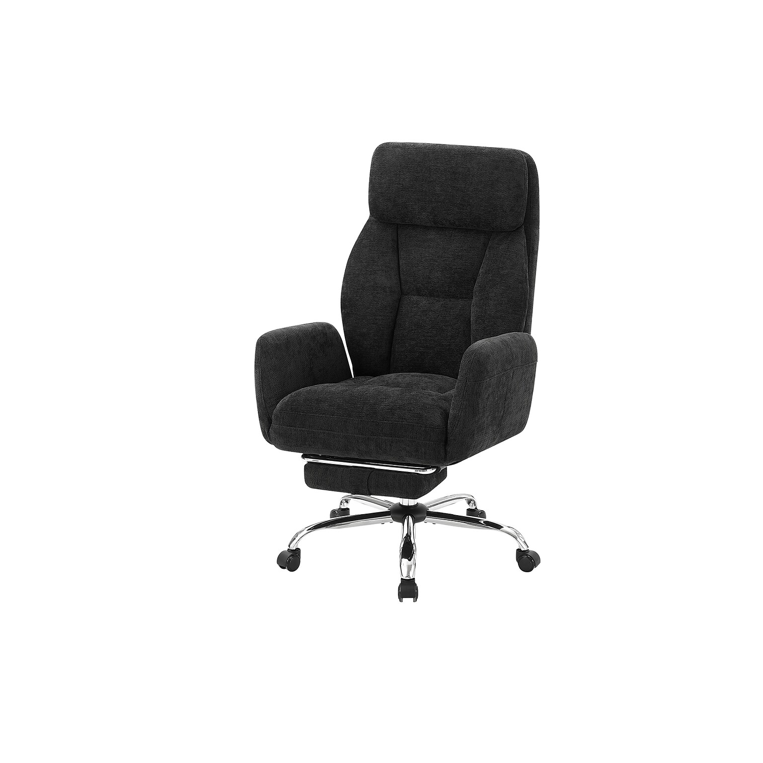 Monarch Specialties Inc. Ergonomic Fabric Swivel Executive Chair, Black (I 7273)