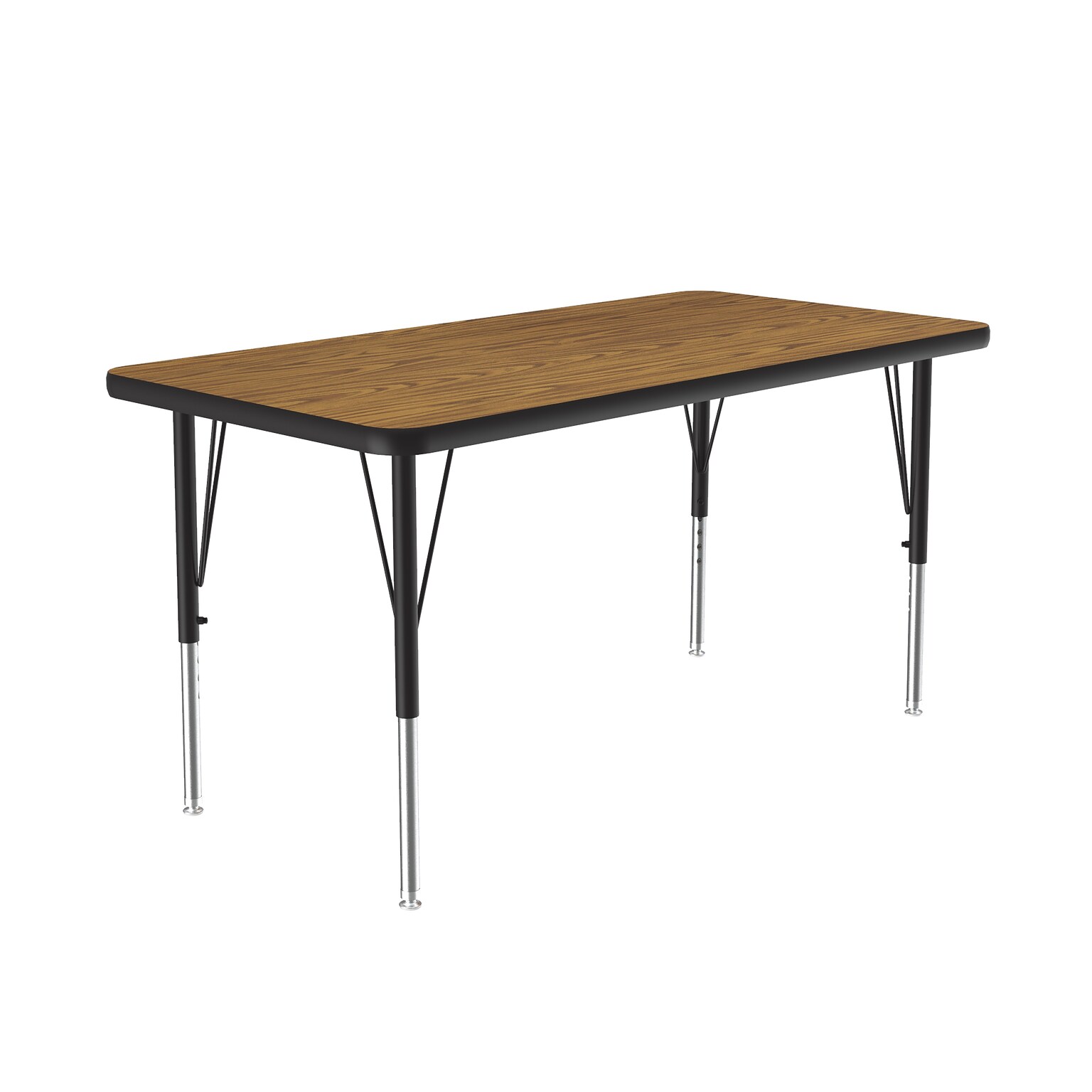 Correll Rectangular Activity Table, 24 x 36, Height Adjustable, Medium Oak (A2436-REC-06-09-09)