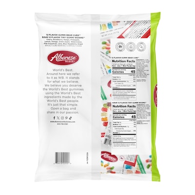 Albanese Monster Combo Halloween Gummy Candy, Assorted Flavors, 1.4 lbs., 45 Pieces (53552)