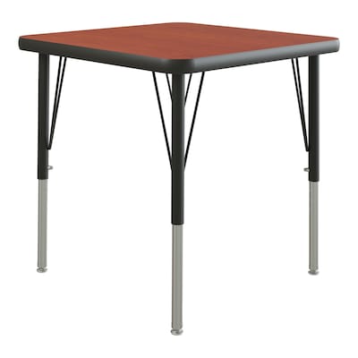 Correll Square Activity Table, 24 x 24, Height Adjustable, Cherry (A2424-SQ-21-09-09)