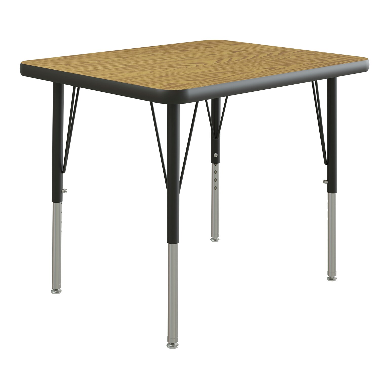 Correll Rectangular Activity Table, 24 x 30, Height Adjustable, Medium Oak (A2430-REC-06-09-09)