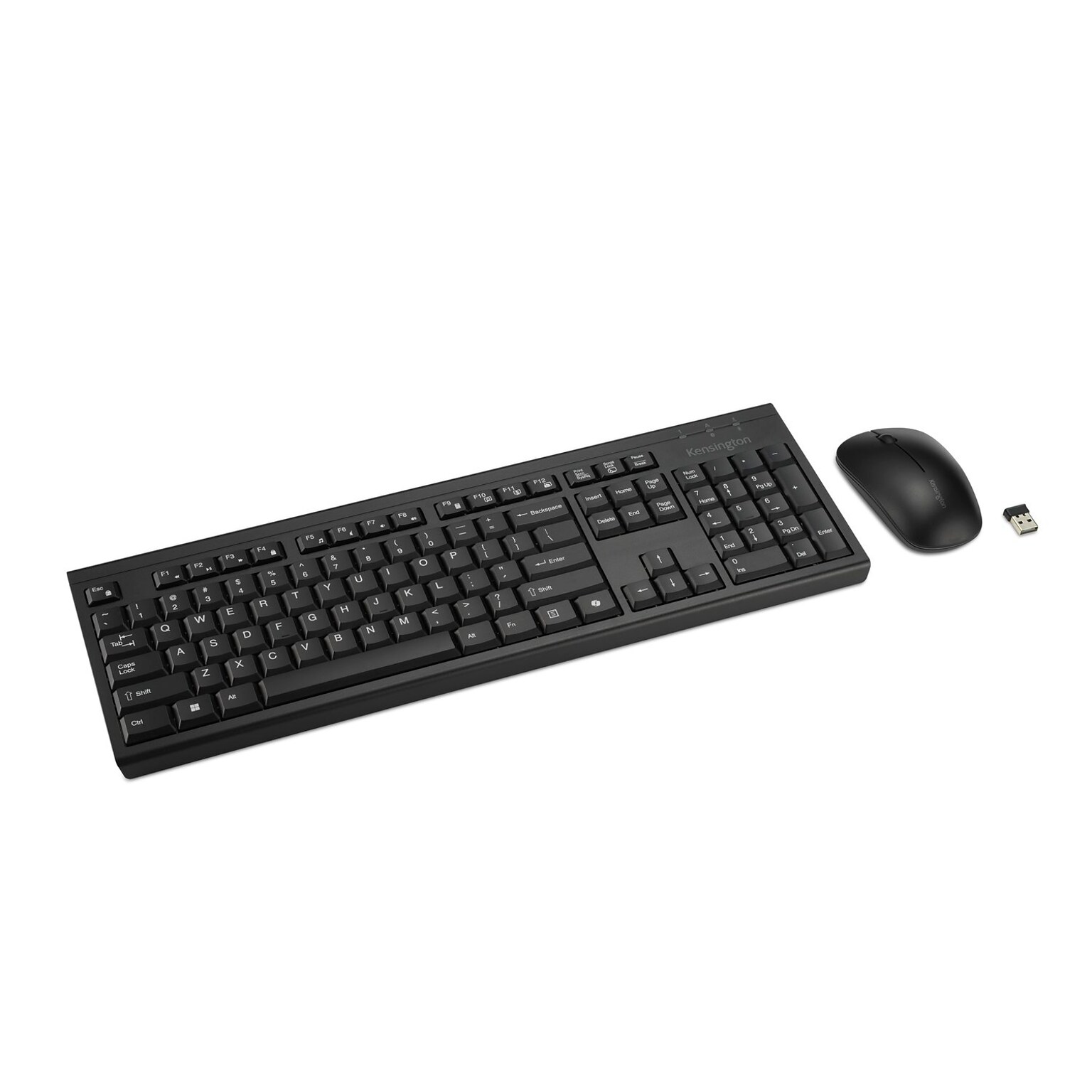 Kensington KM270 EQ Rechargeable Desktop Set, Keyboard and Mouse, Wireless, Black (K75560NA)