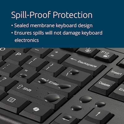 Kensington KM270 EQ Rechargeable Desktop Set, Keyboard and Mouse, Wireless, Black (K75560NA)