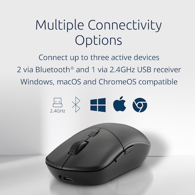 Kensington MY430 EQ Rechargeable Mouse, Wireless, Multi-Device, Black