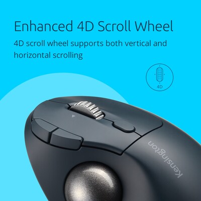 Kensington Pro Fit Ergo TB550 Trackball, Black (K72196WW)