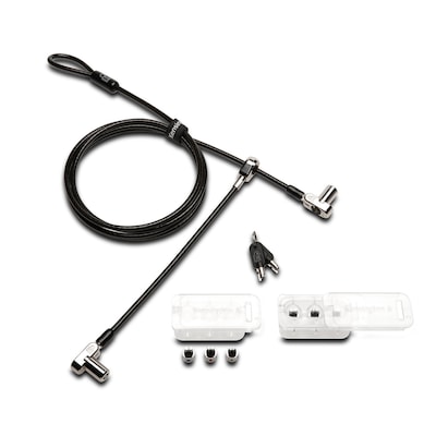 Kensington Universal 3-in-1 Keyed Cable Lock, Twin Lockheads (K63380WW)