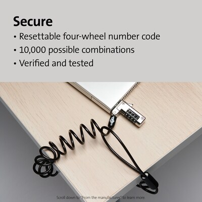 Kensington Slim NanoSaver Portable Combination Lock (K60627WW)
