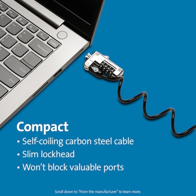 Kensington Slim NanoSaver Portable Combination Lock (K60627WW)
