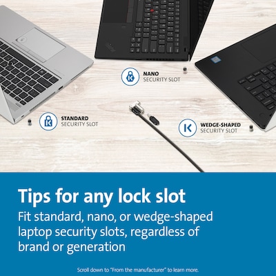 Kensington Replacement Lock Head Tips for Universal 3-in-1 Laptop Lock (K62315WW)