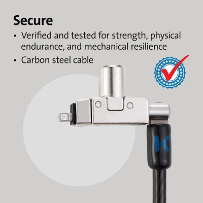 Kensington Slim N17 2.0 Keyed Dual Head Laptop Lock for Wedge-Shaped Slots (K60508WW)