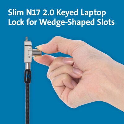 Kensington Slim N17 2.0 Keyed Laptop Lock for Wedge-Shaped Slots (K60500WW)