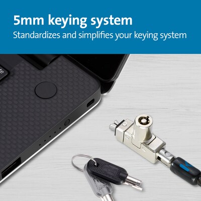 Kensington Slim N17 2.0 Keyed Laptop Lock for Wedge-Shaped Slots (K60500WW)