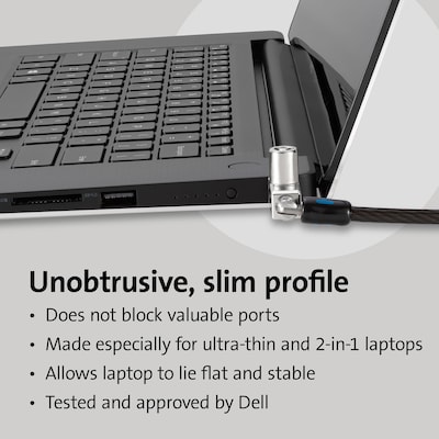 Kensington Slim N17 2.0 Keyed Laptop Lock for Wedge-Shaped Slots (K60500WW)