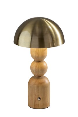 Adesso Connie 10.75H LED Table Lamp, Natural/Antique Brass (3178-12)