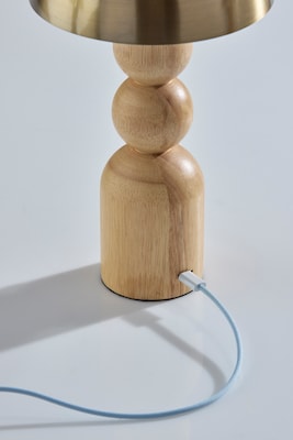 Adesso Connie 10.75"H LED Table Lamp, Natural/Antique Brass (3178-12)