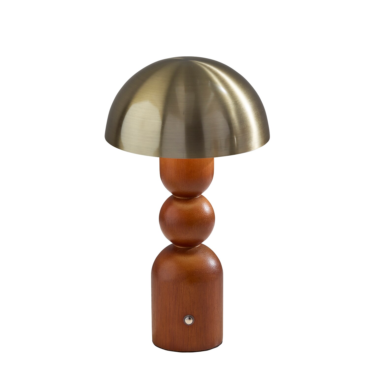 Adesso Connie 10.75H LED Table Lamp, Walnut/Antique Brass (3178-15)