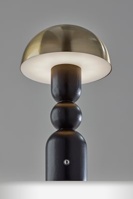 Adesso Connie 10.75H LED Table Lamp, Black/Antique Brass (3178-01)