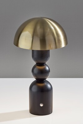 Adesso Connie 10.75"H LED Table Lamp, Black/Antique Brass (3178-01)