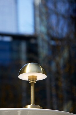 Adesso Ollie 12.5"H LED Table Lamp, Antique Brass (3186-21)