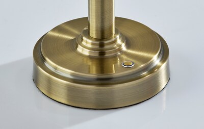 Adesso Ollie 12.5"H LED Table Lamp, Antique Brass (3186-21)