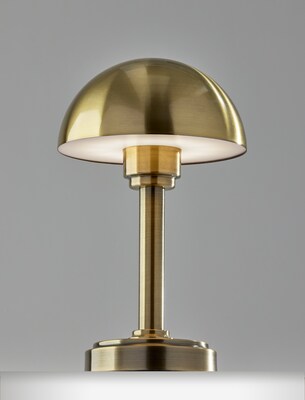 Adesso Ollie 12.5"H LED Table Lamp, Antique Brass (3186-21)
