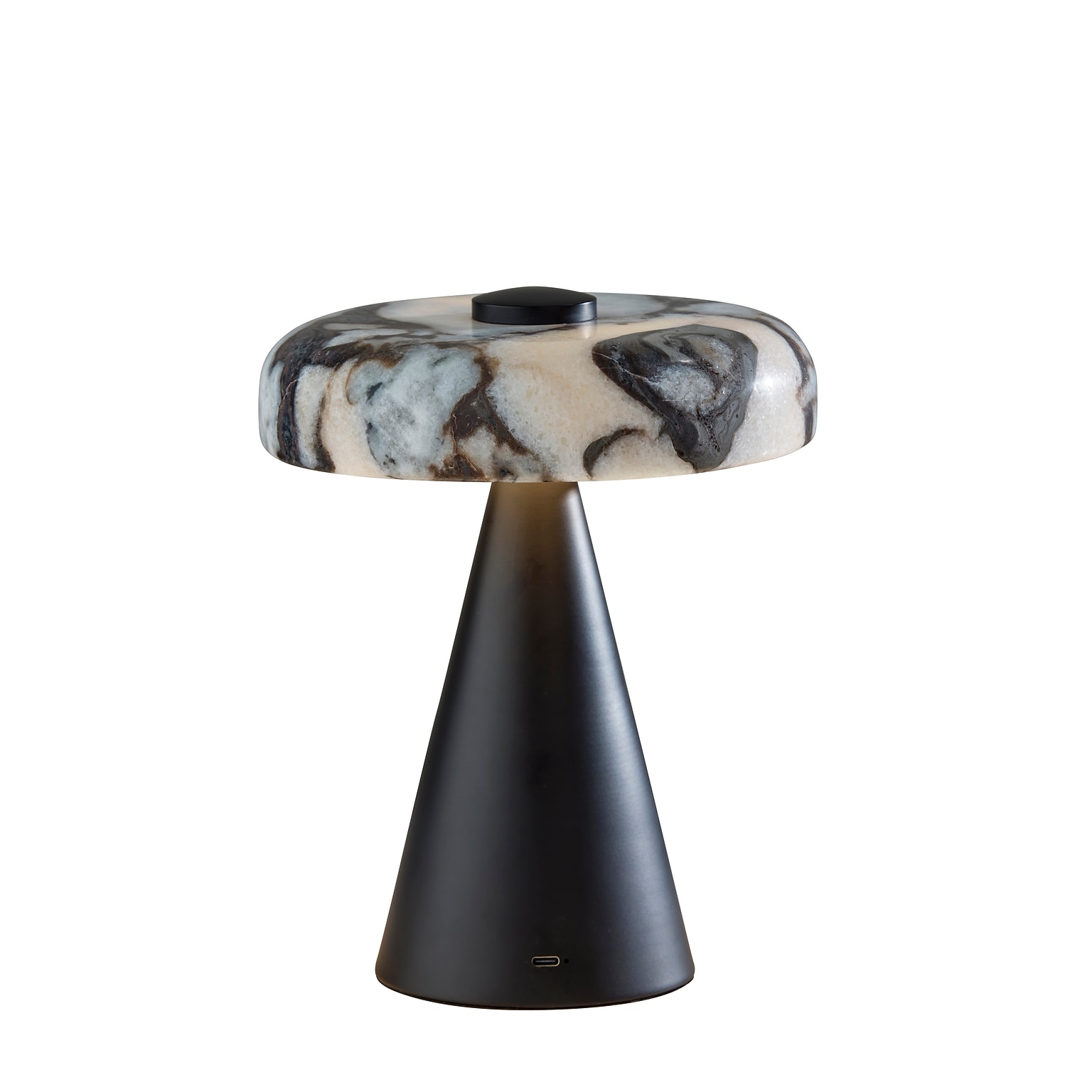 Adesso Randy 9H LED Table Lamp, Black/Marble (4132-01)