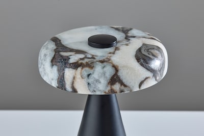 Adesso Randy 9H LED Table Lamp, Black/Marble (4132-01)