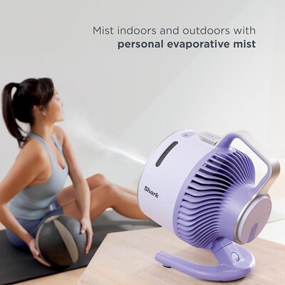 Shark FlexBreeze HydroGo Desk Fan, 5-Speed, Grey (FA052)